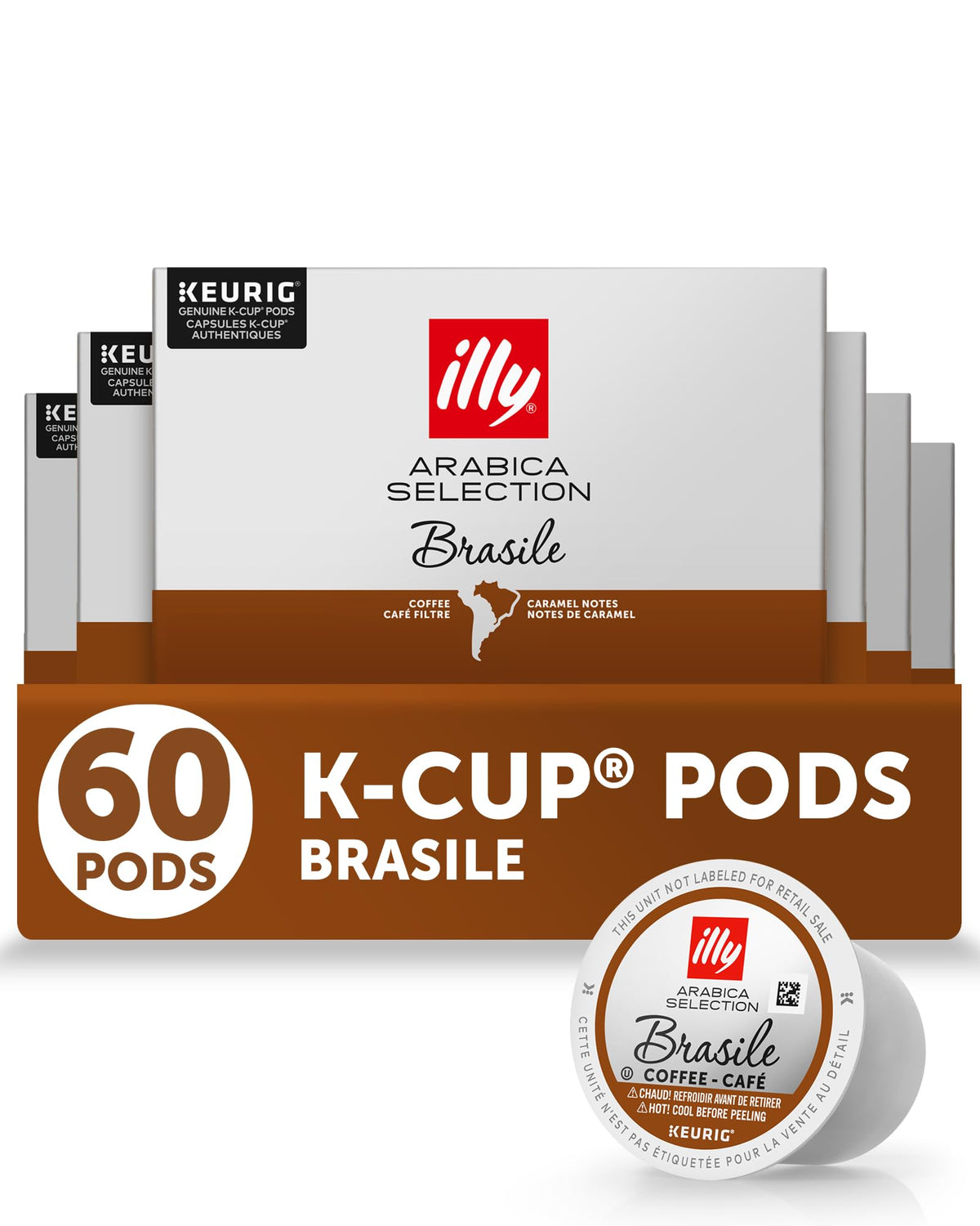 illy front packaging showing Brasile K-Cup pod box and brand clarity