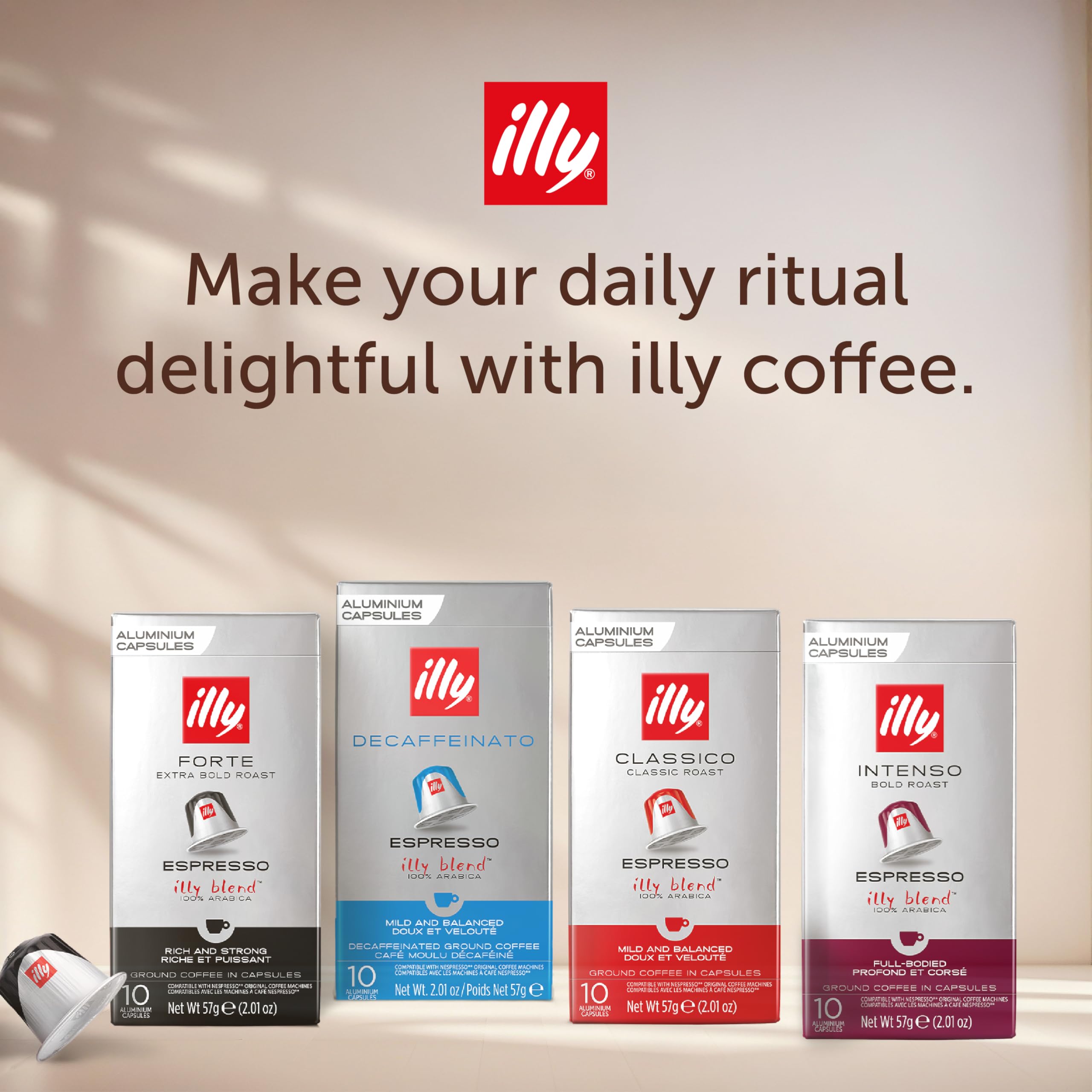 illy lifestyle breakfast setting showing decaf enjoyment without caffeine