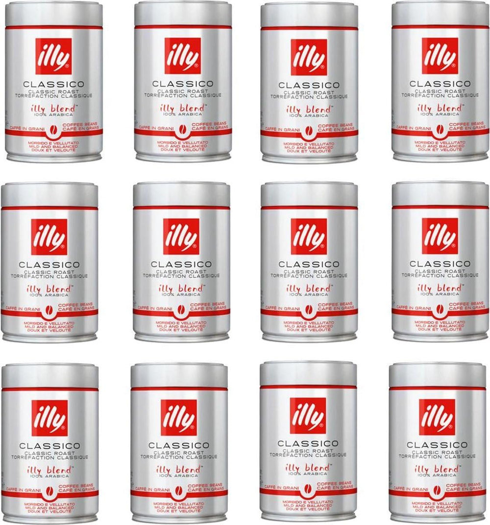 illy Classico front can showing branding and medium roast label, conveys freshness