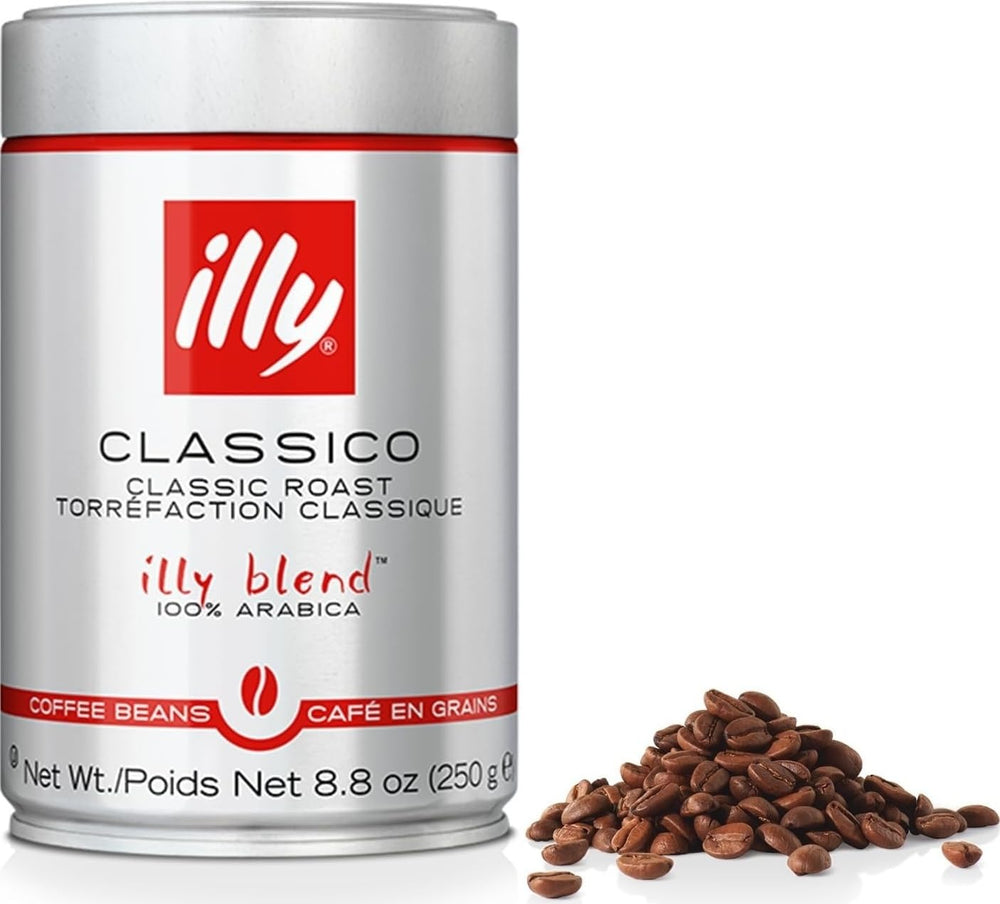 illy front can showing branding and medium roast benefit consistent flavor