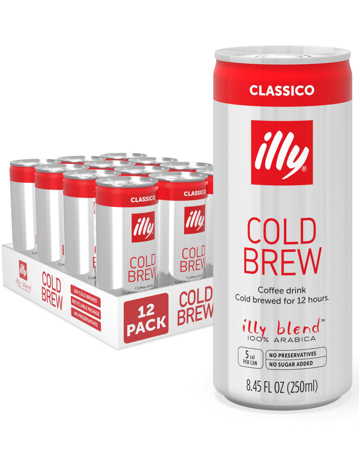 illy front can shot showing branding and easy grab convenience