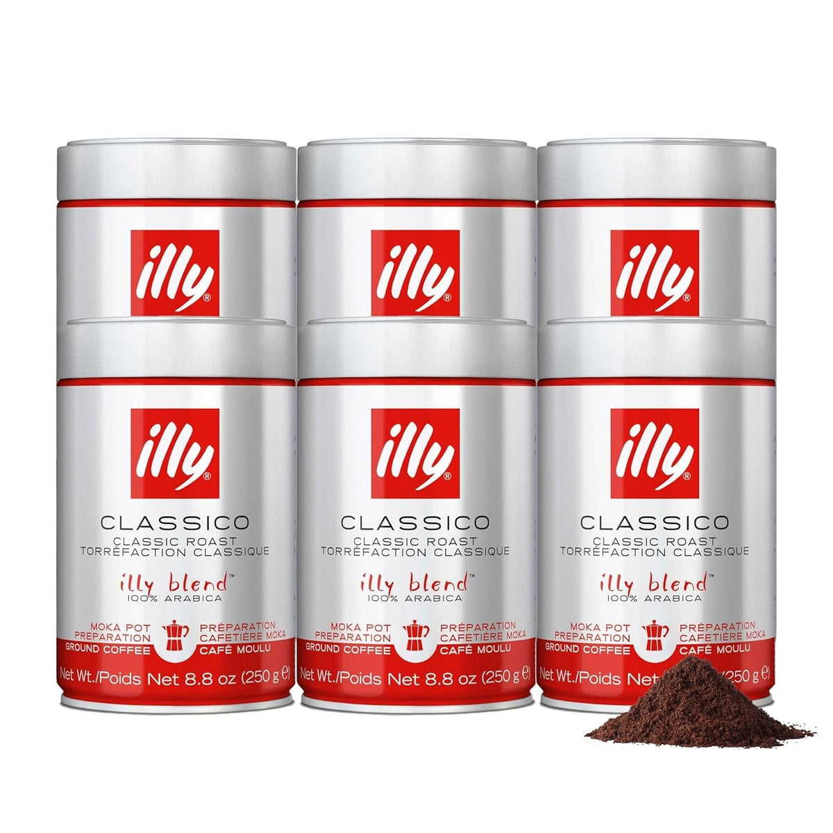 illy Classico front can showing branding and sealed freshness benefit