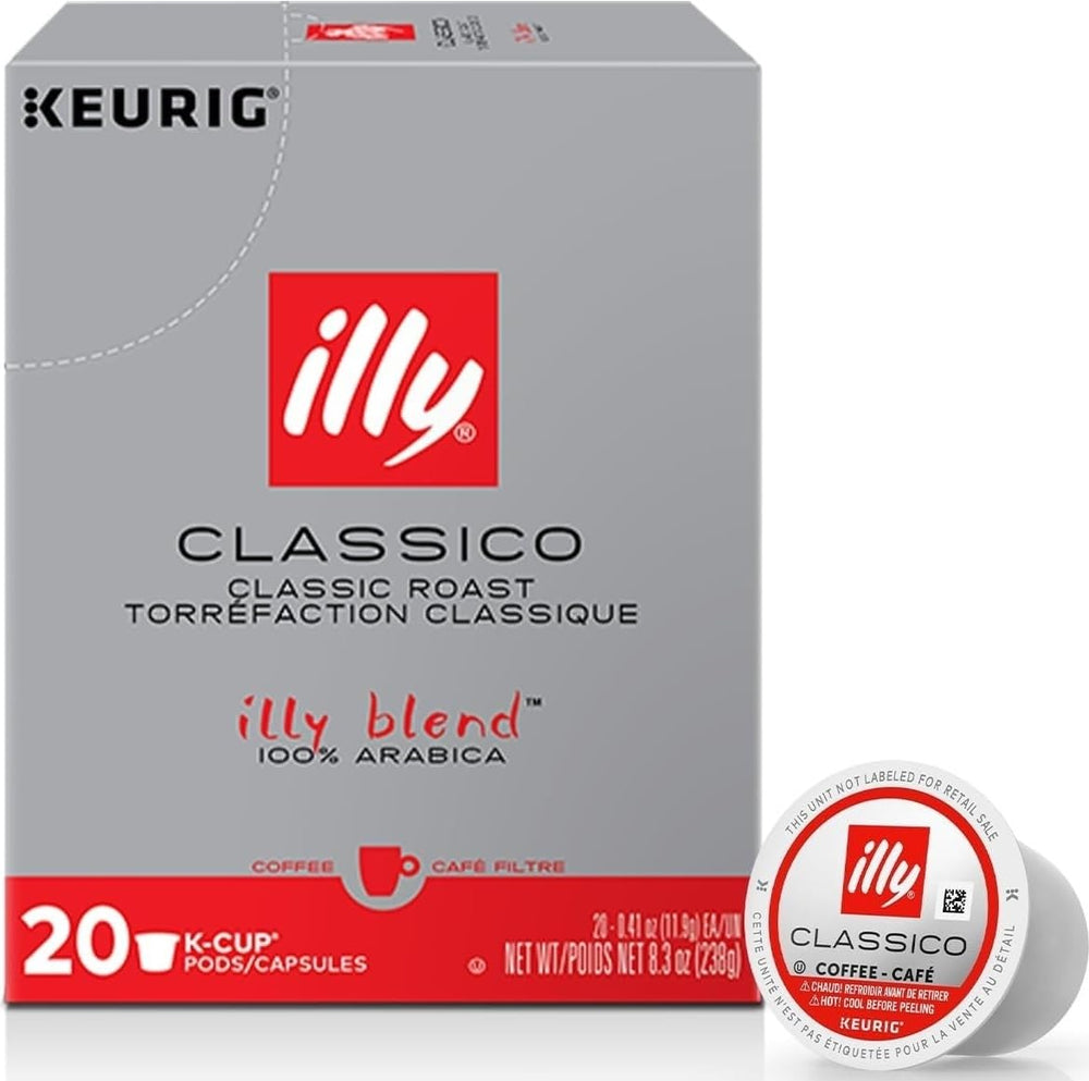 illy Classico K-Cup front packaging showing branding and count benefiting quick recognition