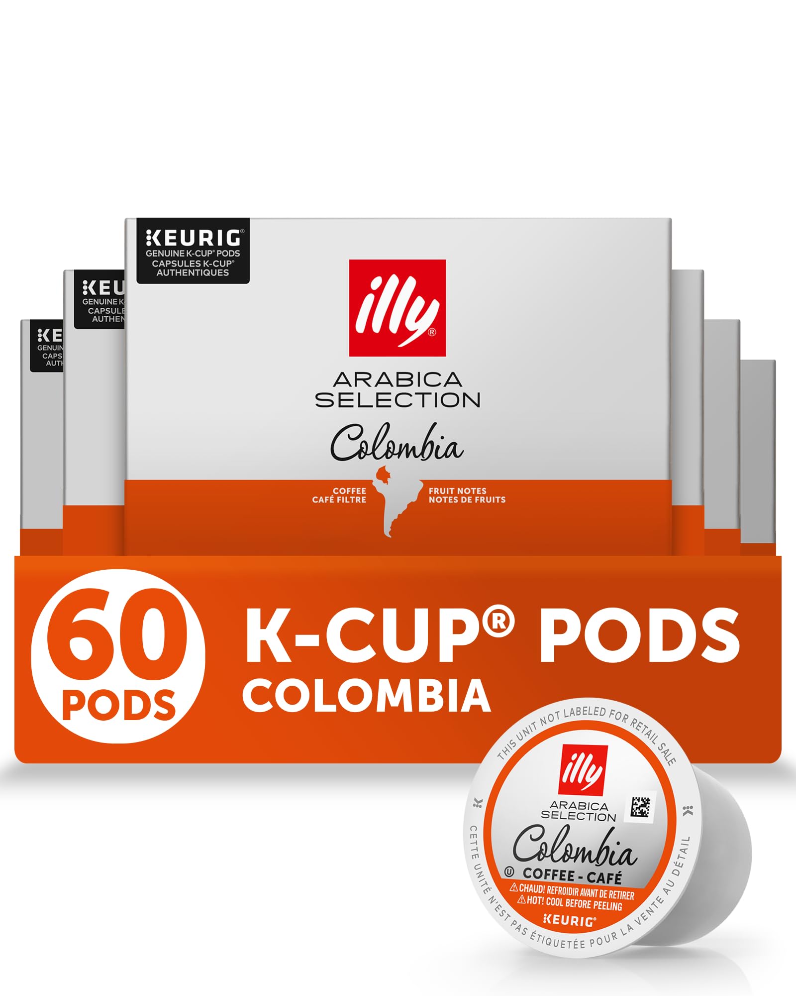 illy front packaging showing 10-count pod pack and clear origin label, convenient storage benefit