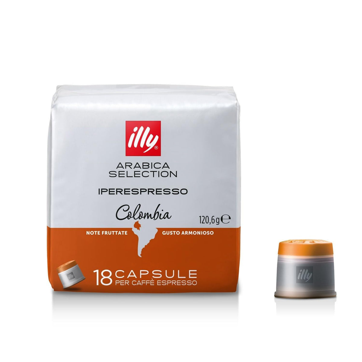 illy front packaging showing 18-count box and origin label enhancing purchase clarity