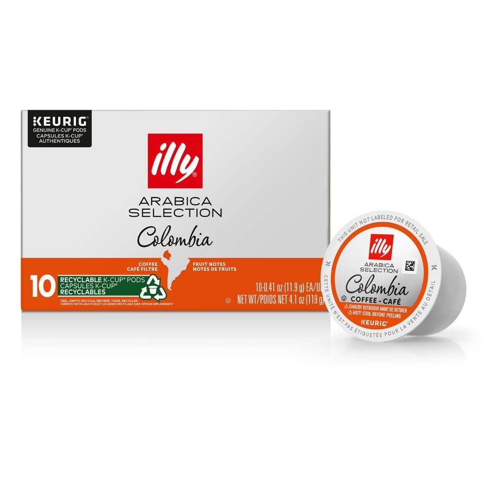 illy front packaging showing Colombia K-Cup pods and convenience