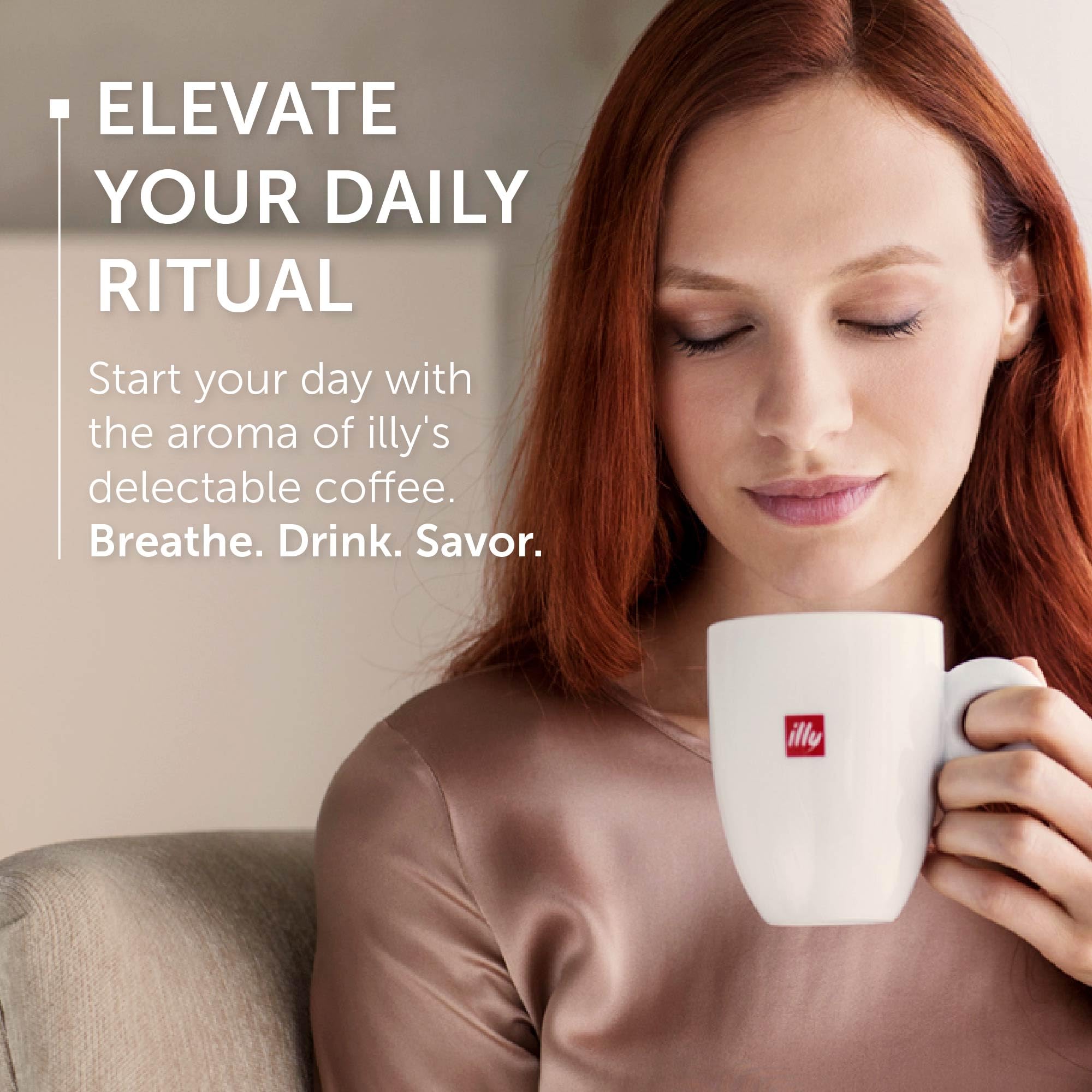 illy decaf bag with brewing tools displaying versatility across methods