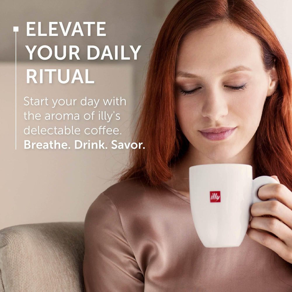 illy decaf bag with brewing tools displaying versatility across methods
