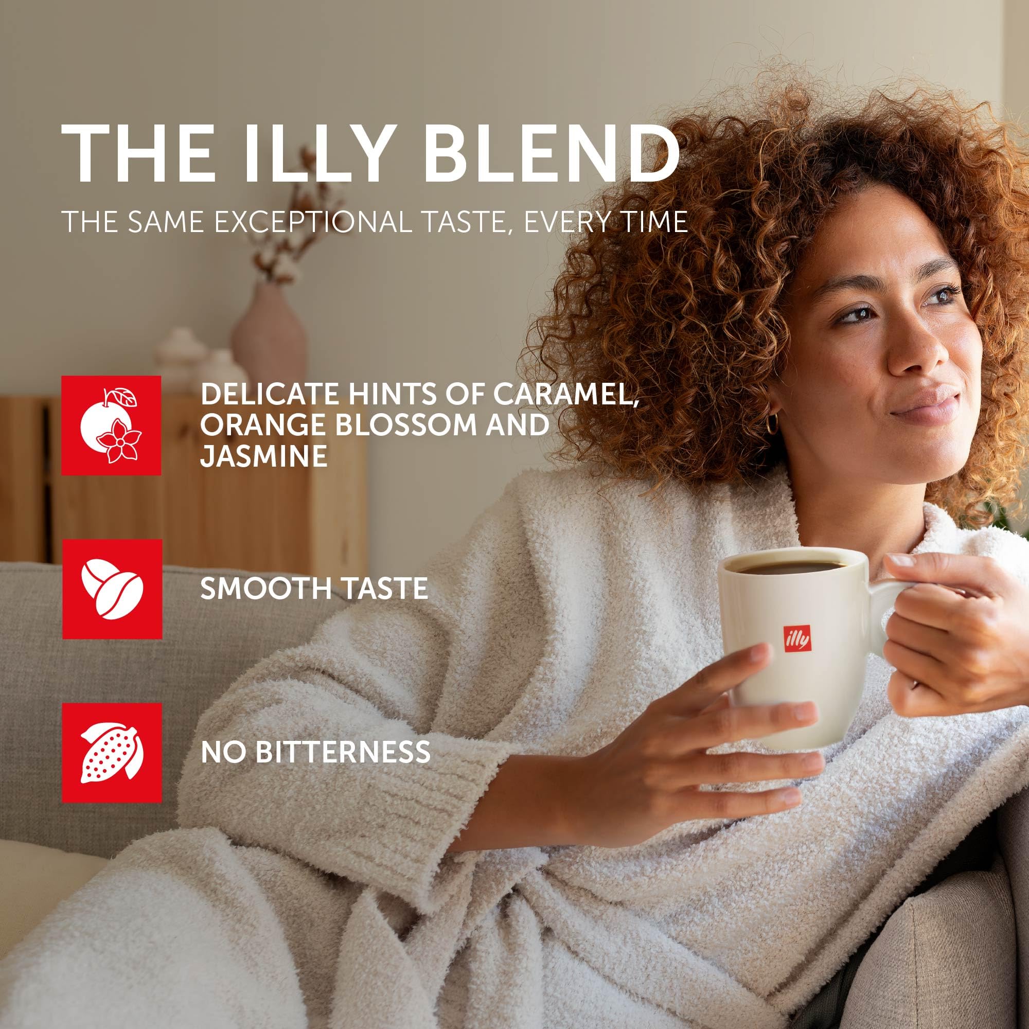 illy decaf next to grinder showing grind control benefit for brewing