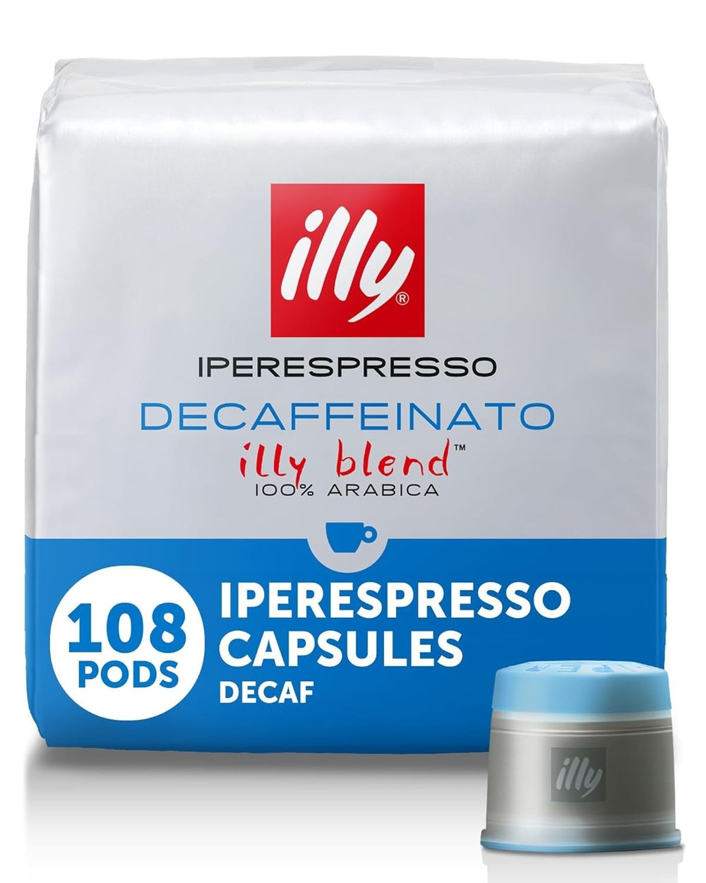 illy front packaging showing six 18-count boxes and convenience