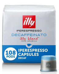 illy front packaging showing six 18-count boxes and convenience