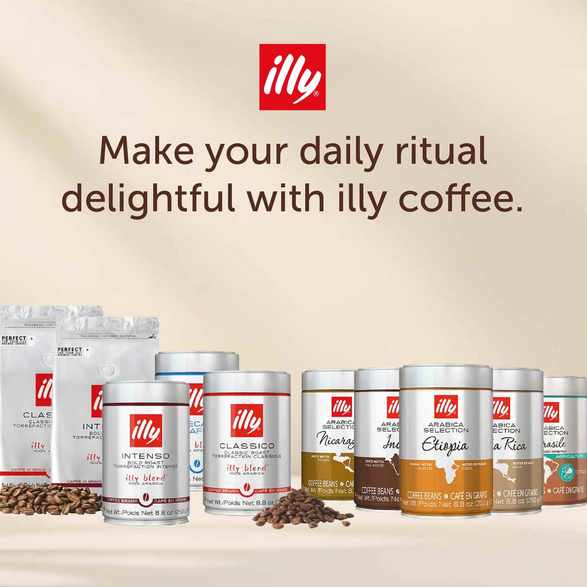illy decaf on breakfast table showing enjoyable, balanced decaf experience