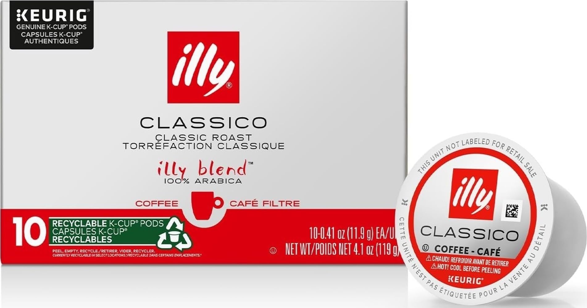 illy front packaging 10 count showing compact convenience and clear flavor cues