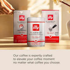 illy brewed cup from pod showing crema and rich dark color