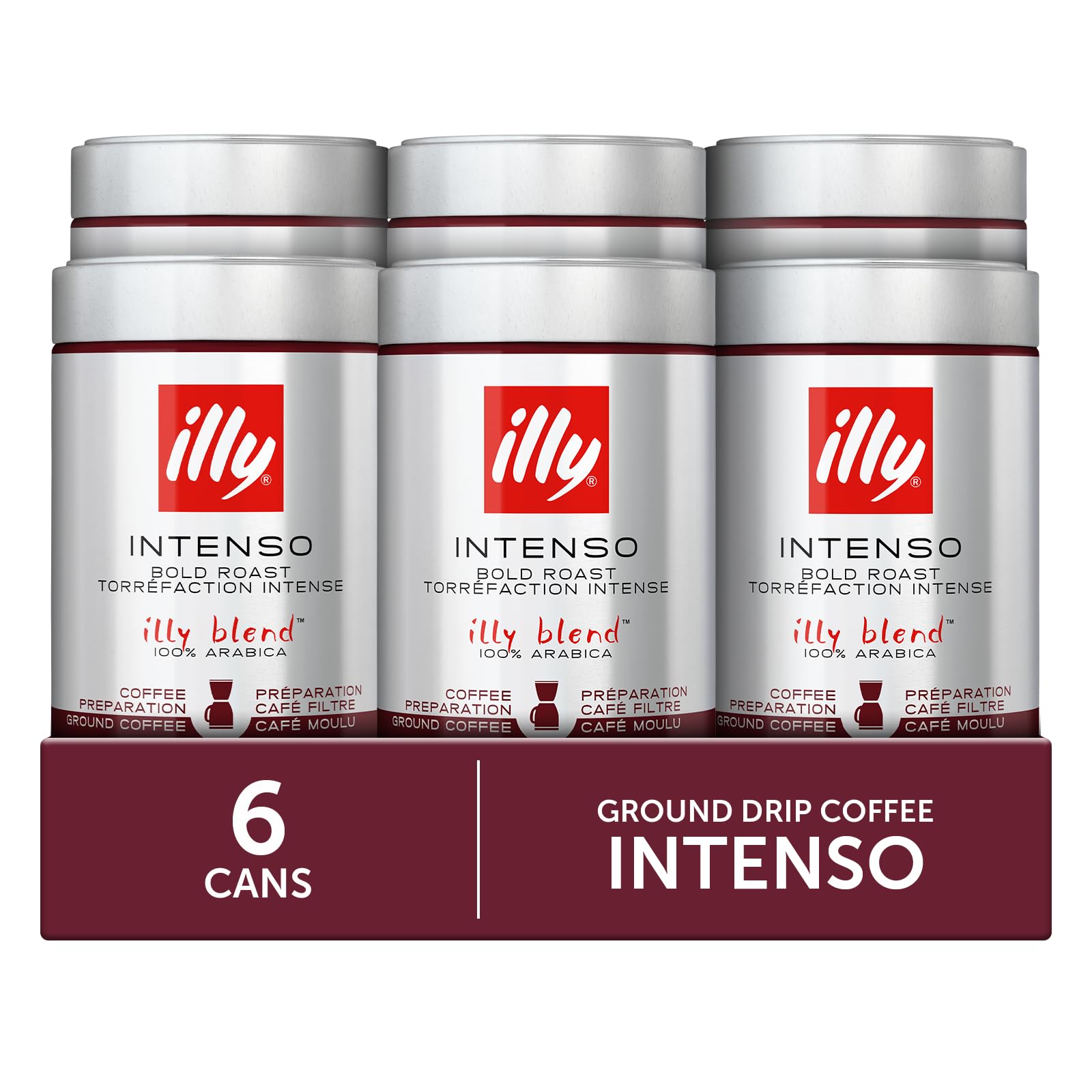 illy can opened revealing pre-ground coffee for easy brewing