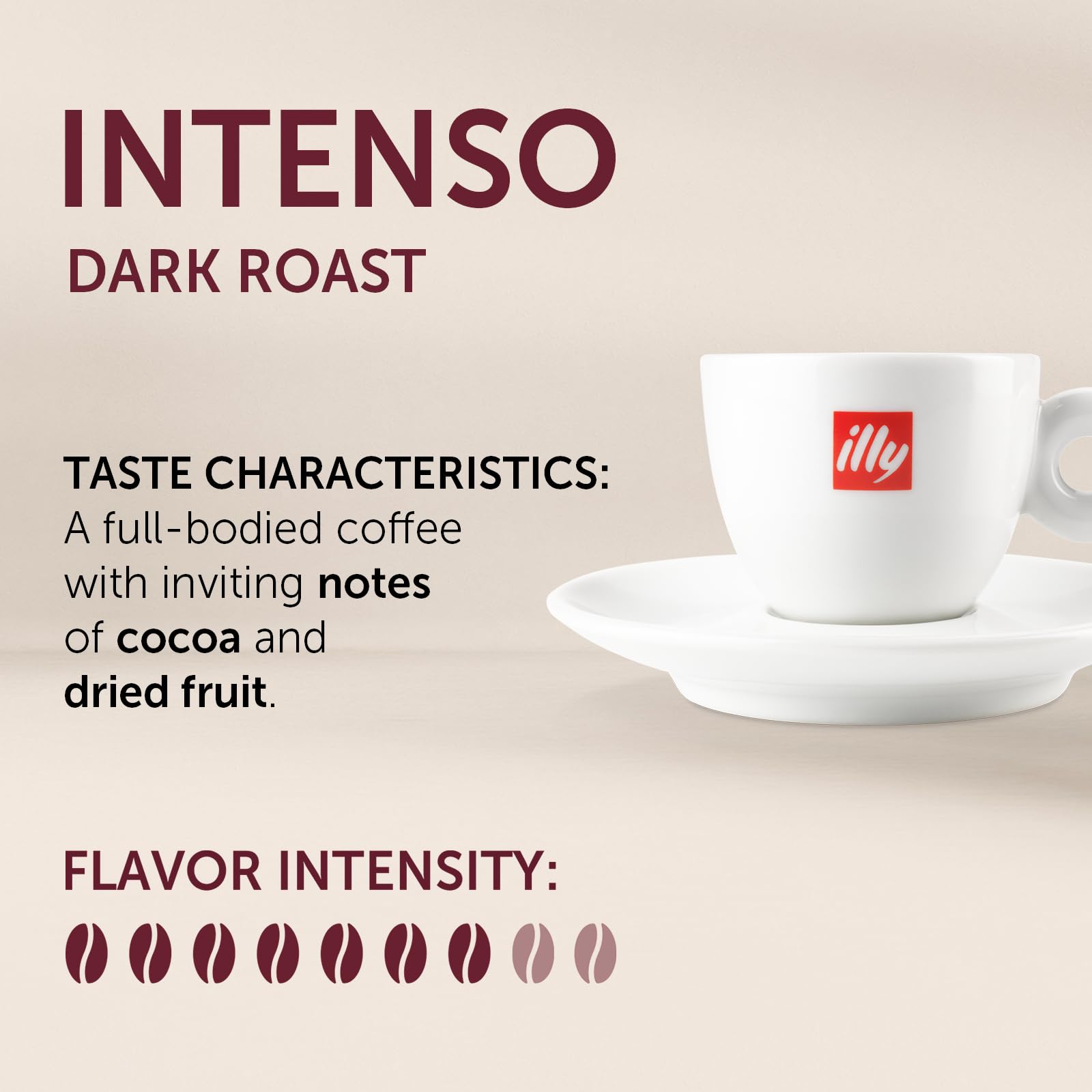 illy close-up of a single Intenso capsule highlighting seal and freshness benefit