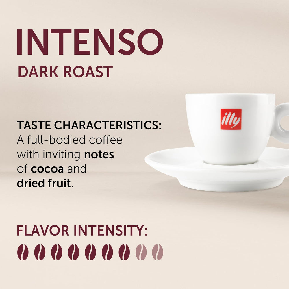 illy close-up of a single Intenso capsule highlighting seal and freshness benefit