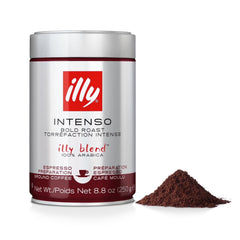 illy front can showing bold Intenso branding and benefit of robust flavor