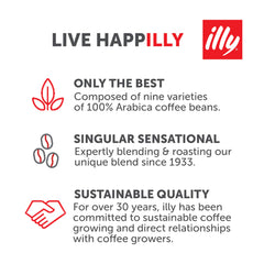 illy brewed cup in lifestyle setting highlighting rich crema and flavorful aroma