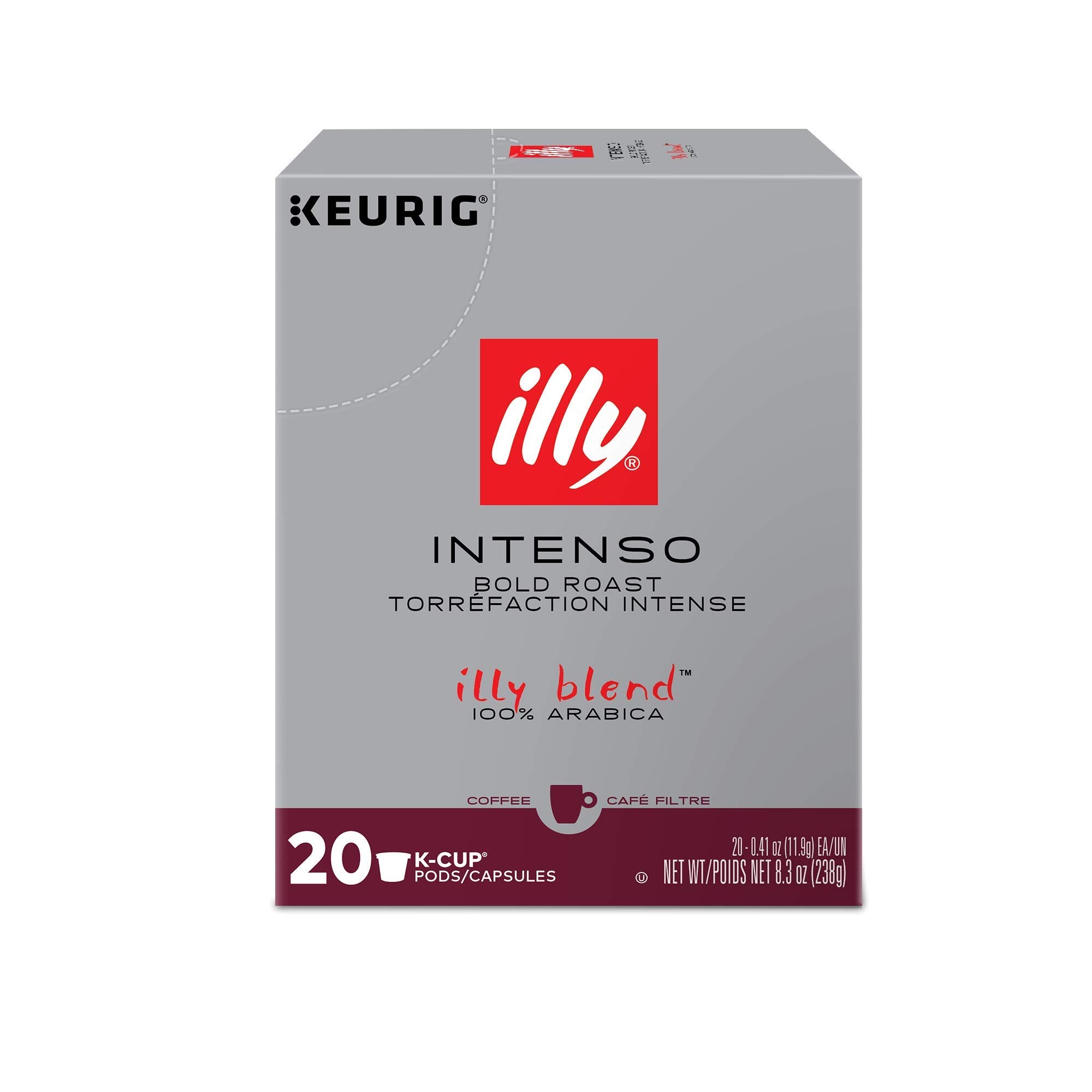 illy K-Cup next to a common mug illustrating pod size and portion convenience