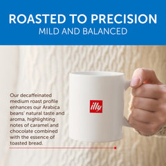illy brewed cup in hand from K-Cup highlighting quick convenience