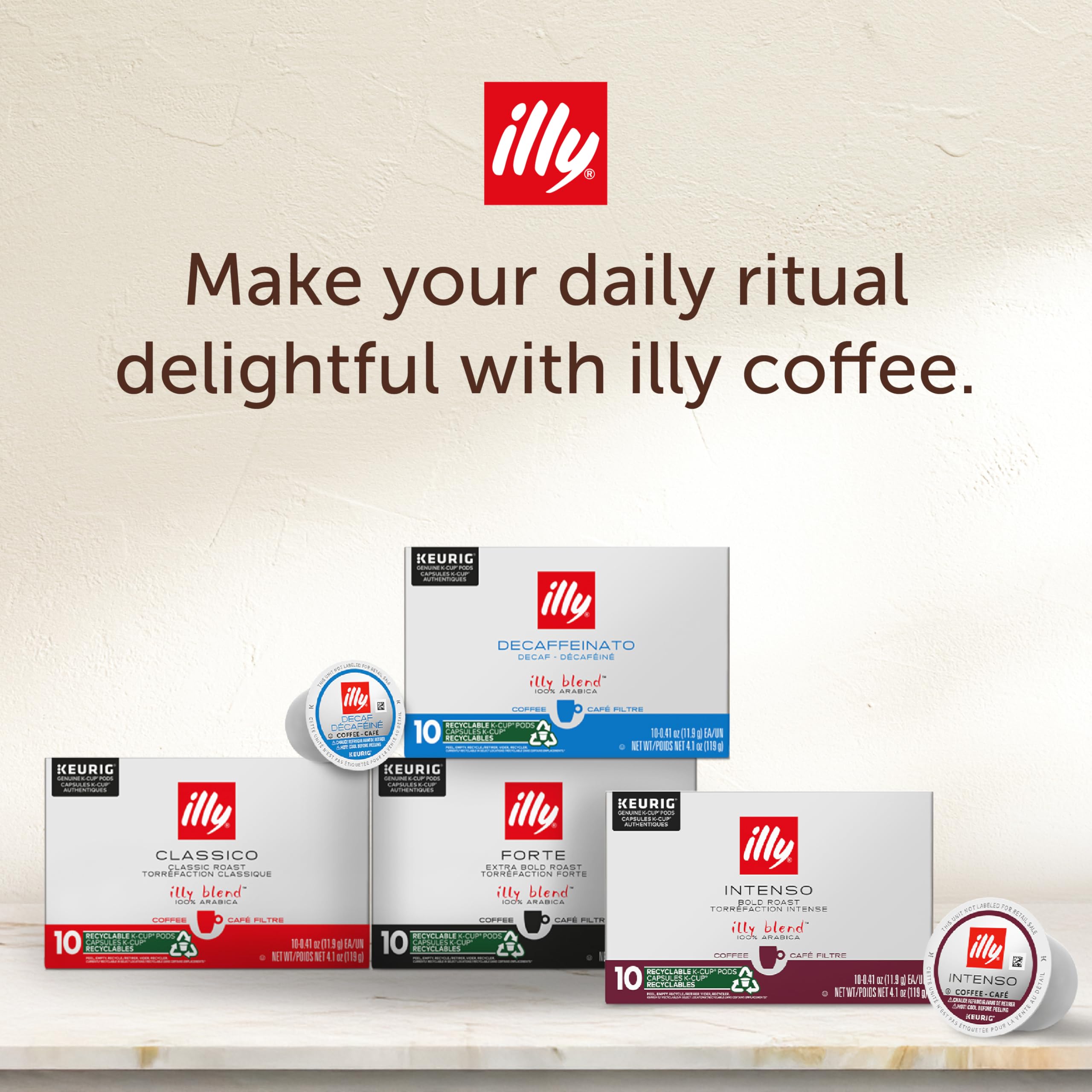 illy package on kitchen counter showing everyday accessibility benefit