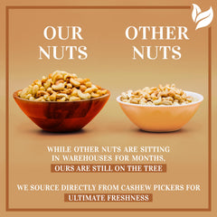 I'm A Nut bowl of cashews on table ready to snack, illustrating convenient portioning benefit