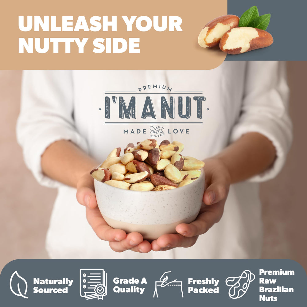 I'm A Nut certification labels closeup showing kosher and non‑GMO badges