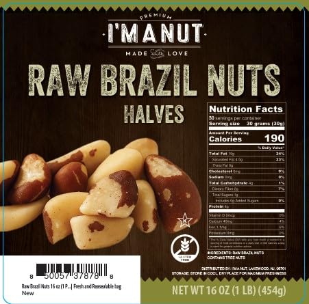 I'm A Nut close-up texture of broken Brazil nuts showing rich natural color
