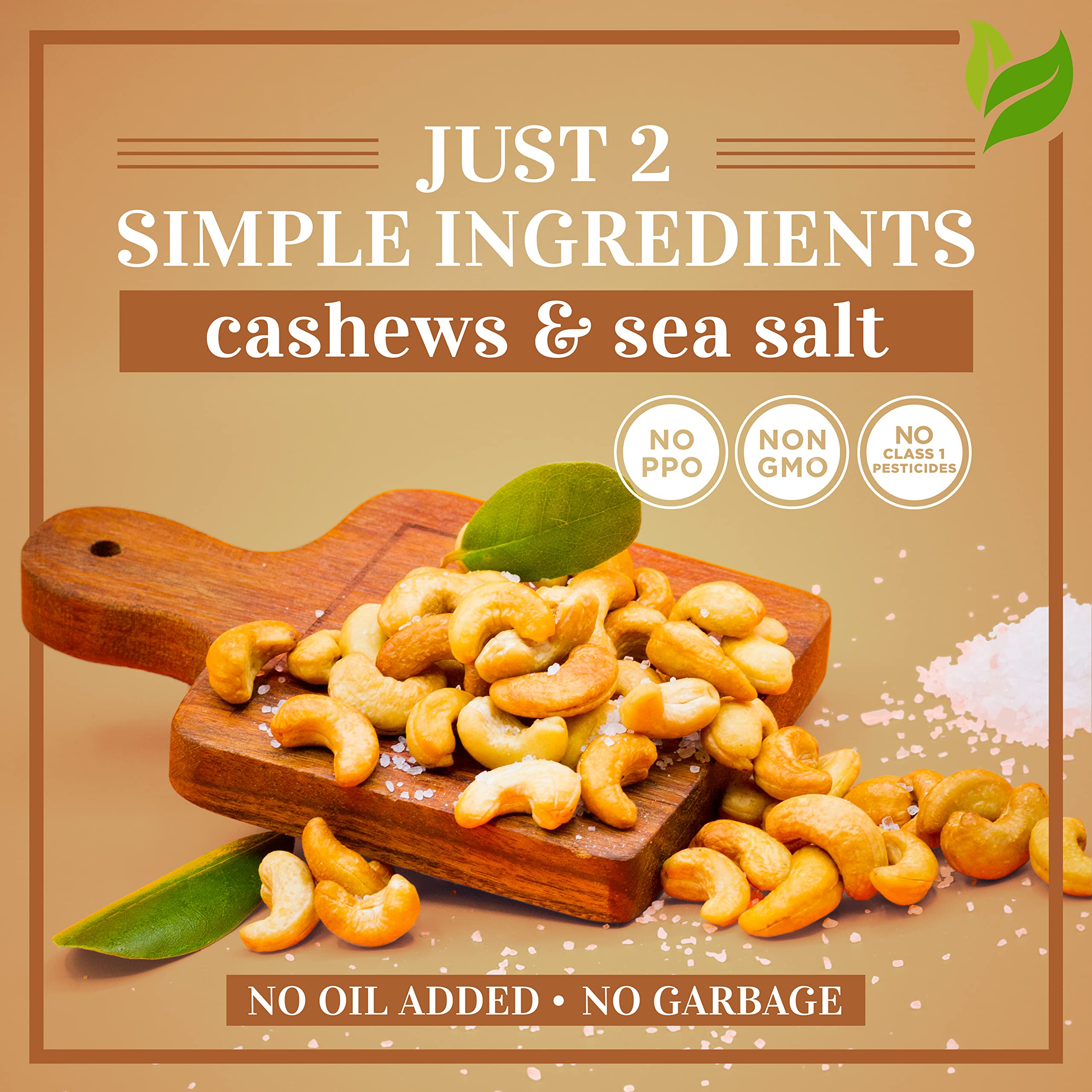 I'm A Nut close-up of dry roasted cashew texture highlighting crunchy taste