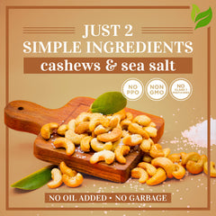 I'm A Nut close-up of dry roasted cashew texture highlighting crunchy taste