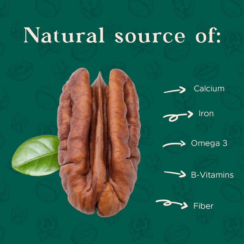 I'm A Nut close-up of pecan halves texture highlighting fresh crunch