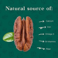 I'm A Nut close-up of pecan halves texture highlighting fresh crunch