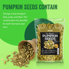 I'm A Nut pumpkin seeds in bowl ready to serve for recipe topping