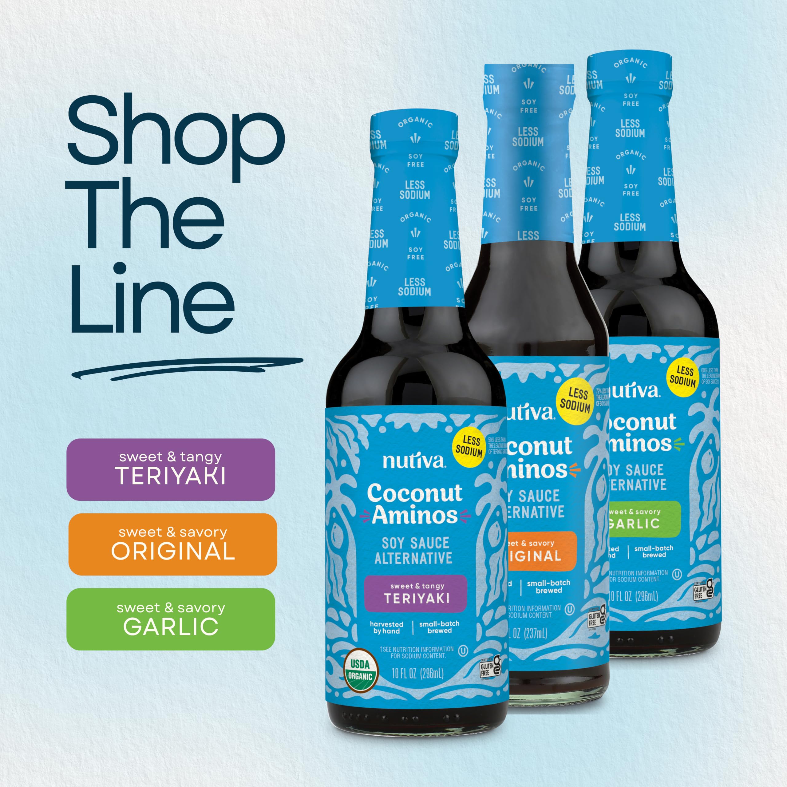 COCONUT SECRET Coconut Aminos Teriyaki Sauce — 2-Pack (10 fl oz) Organic, Soy-Free Glaze