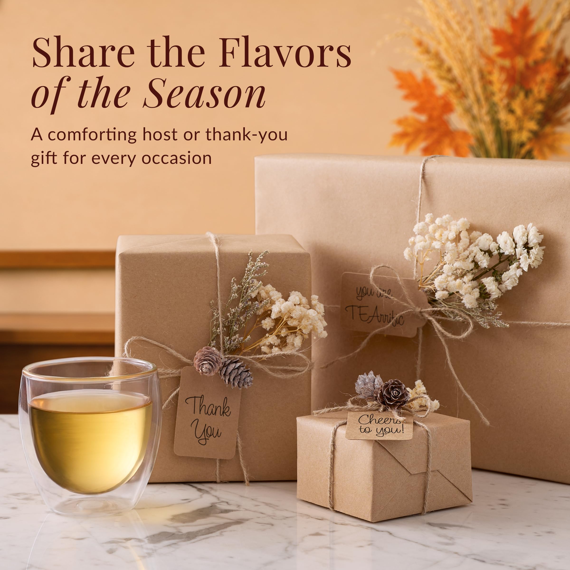 The Republic of Tea Apple Pie Chai Herbal Tea — 36 Count, Caffeine-Free Rooibos with Warm Spices