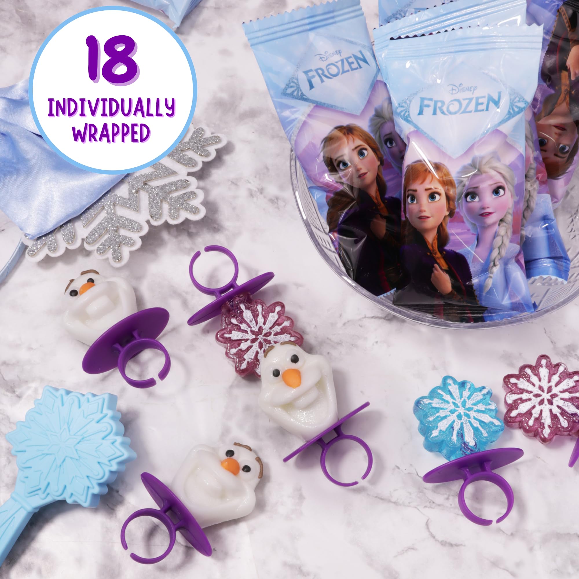 Imaginings 3 assortment of colored Frozen lollipop rings highlighting variety