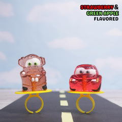 Imaginings 3 Lightning McQueen decorated sucker showing recognizable character appeal