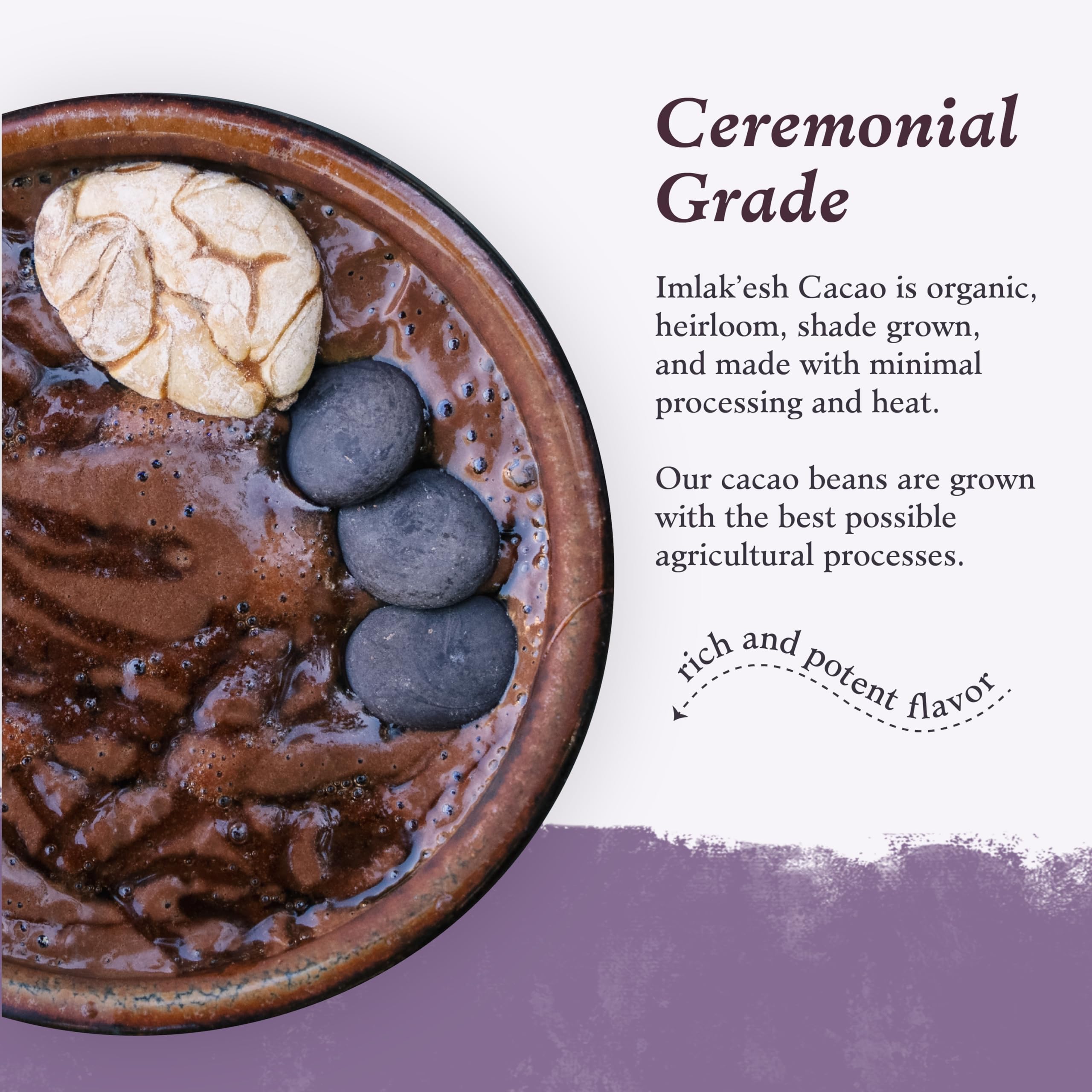 Imlak'esh Organics scoop adding powder to smoothie bowl for rich flavor