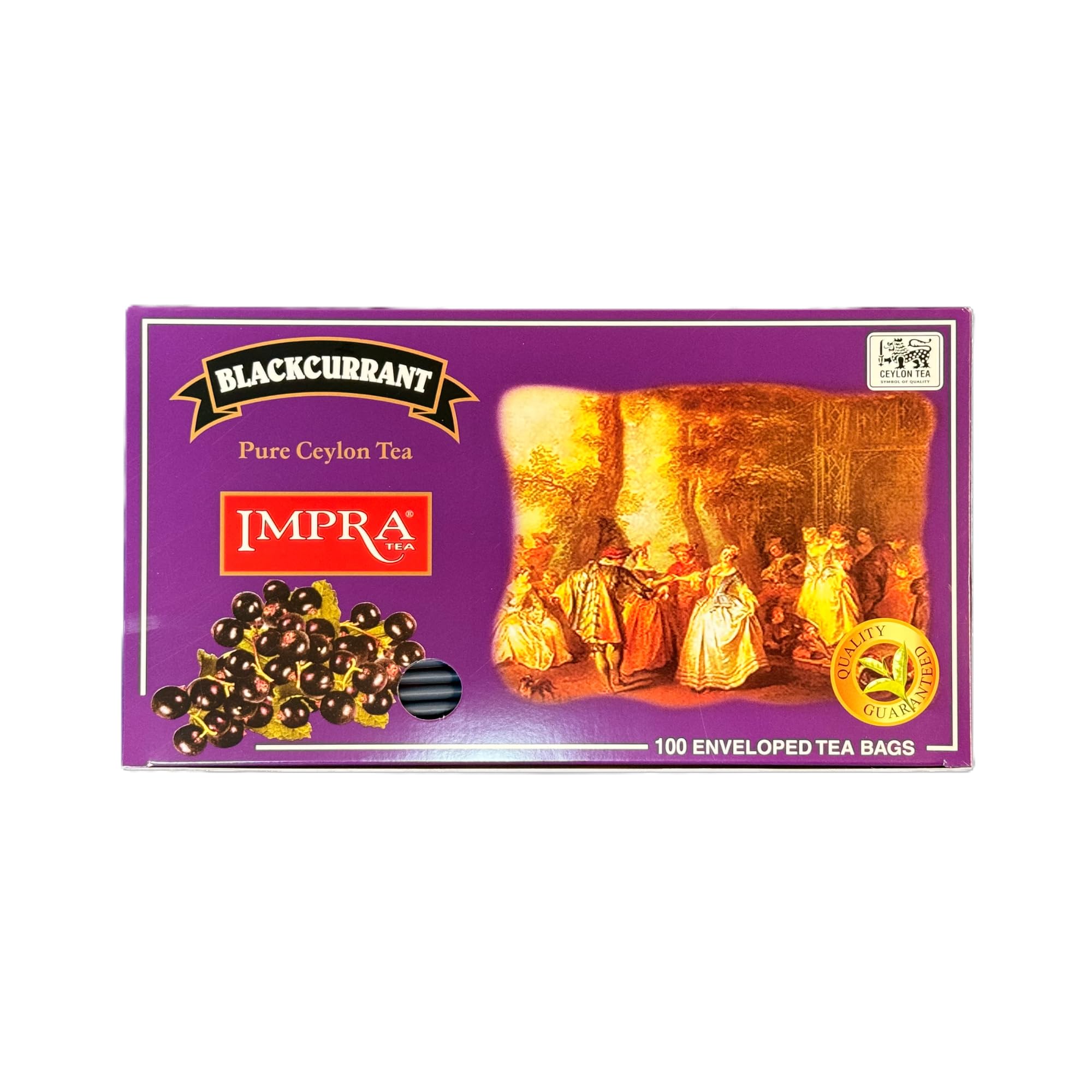 Impra front box view showing 100-count and blackcurrant benefit