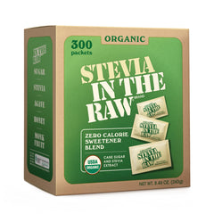 IN THE RAW front box of 300 packets showing product branding and convenience