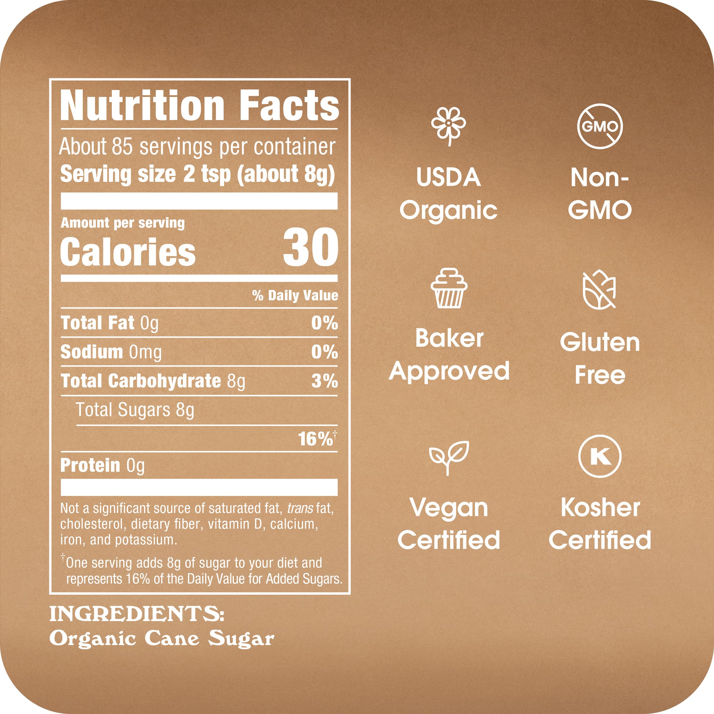 IN THE RAW measuring cup pouring sugar into recipe for consistent baking results