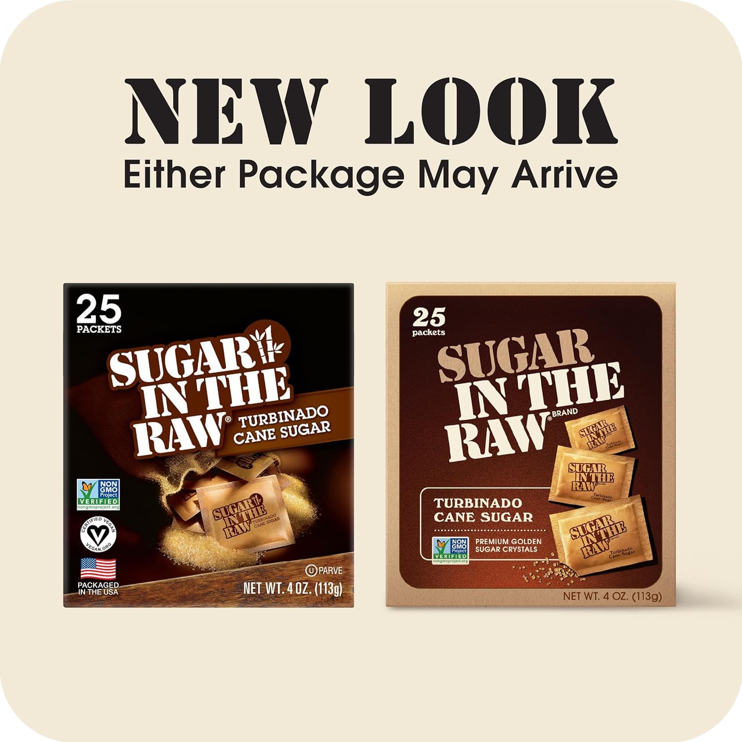 IN THE RAW packet held in hand for scale, shows portion control and portability
