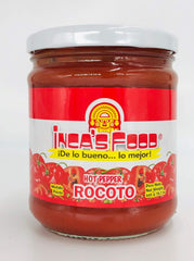 Inca's Food front packaging showing jar label and bright red paste for authentic Peruvian flavor