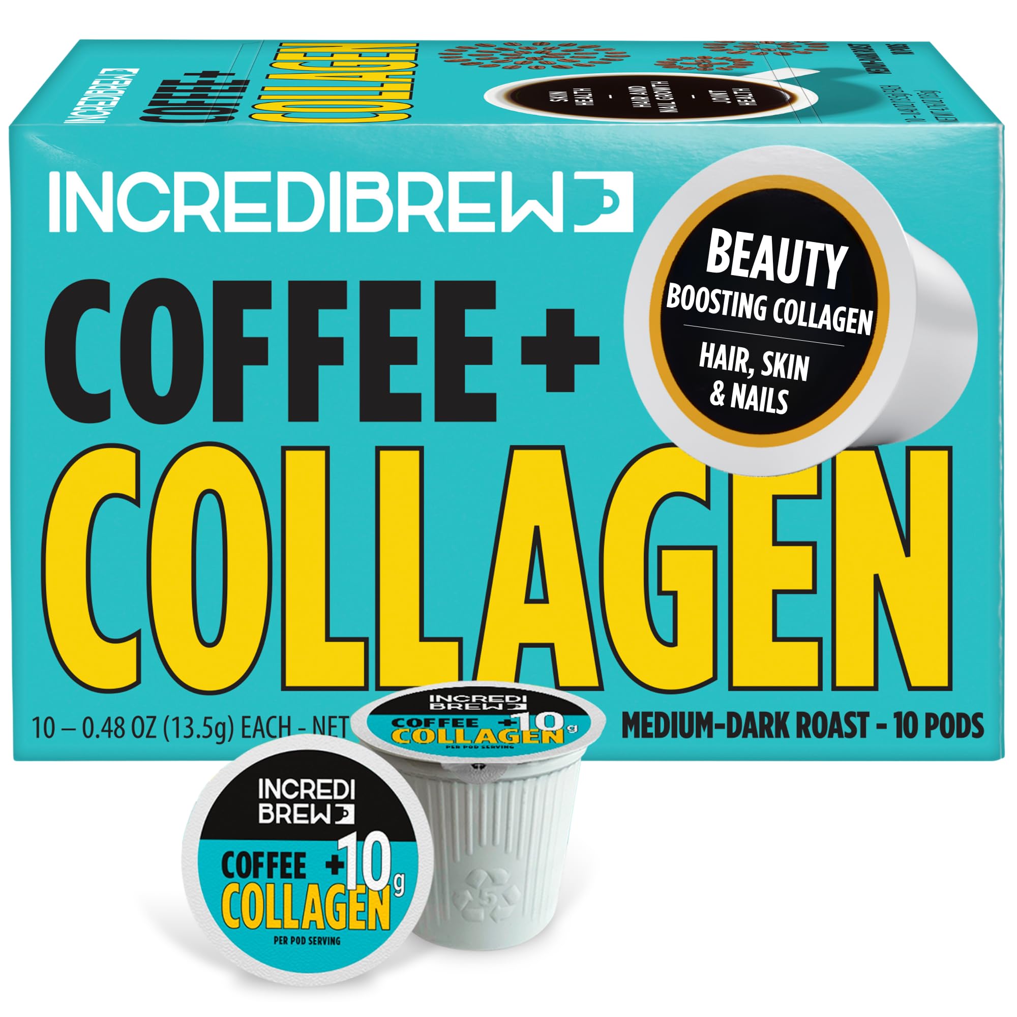 Incredibrew front packaging showing pods and benefits for easy selection