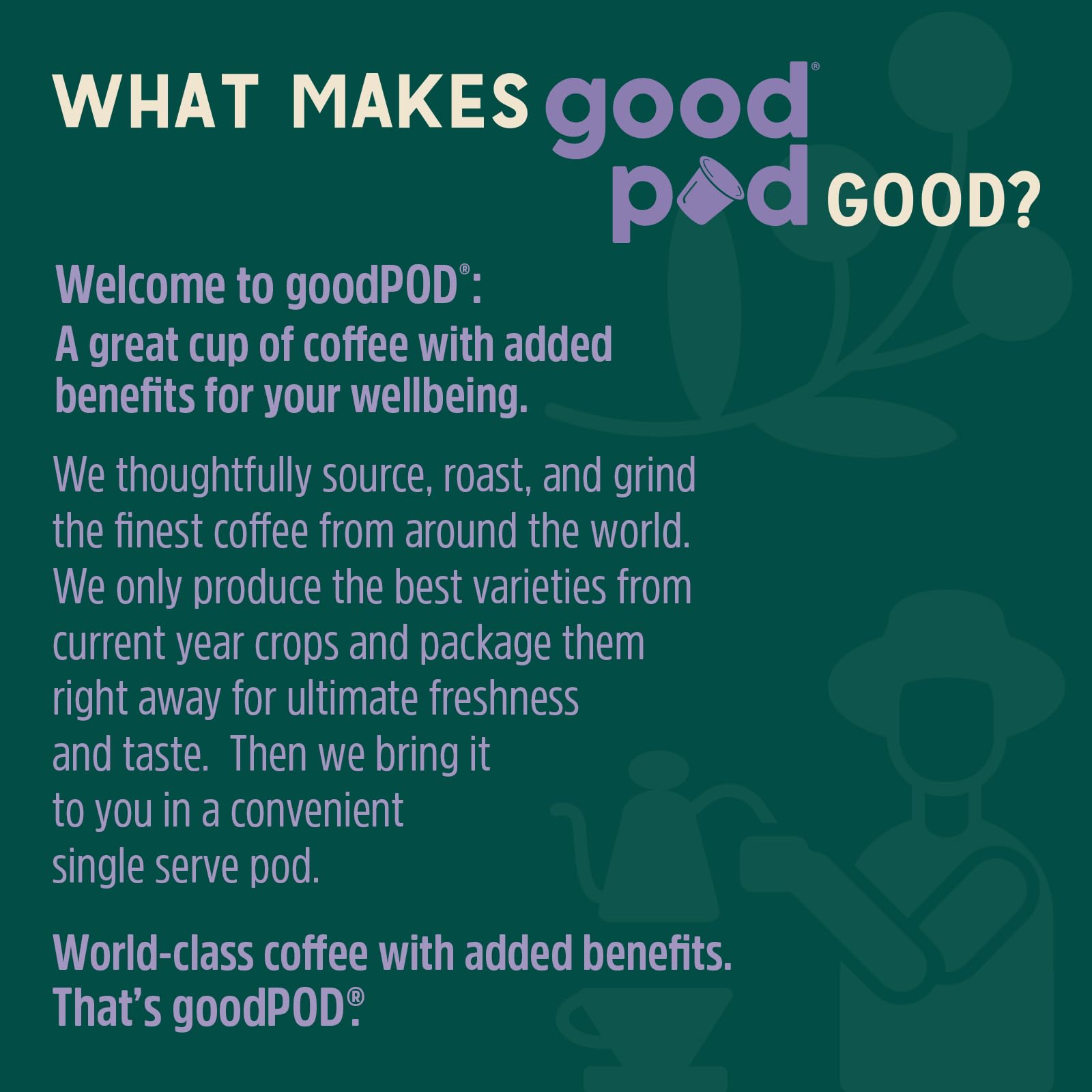 INDEPENDENCE COFFEE CO. goodPOD on breakfast table illustrating easy morning convenience