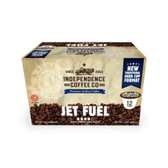 INDEPENDENCE COFFEE CO. Jet Fuel close-up of ground texture demonstrating rich roast depth