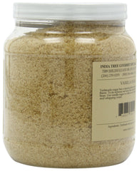India Tree spoon stirring vanilla sugar into coffee, delivers aromatic flavor boost
