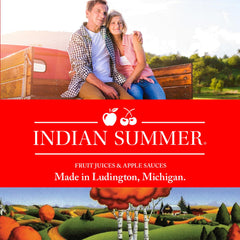 INDIAN SUMMER label and ingredients view showing US-grown apple sourcing