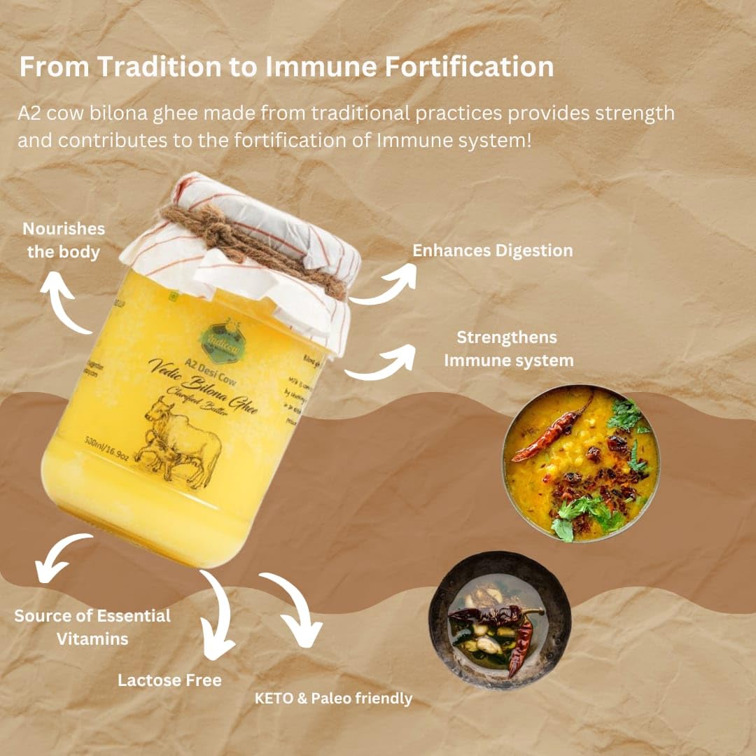 Indicow label nutritional details and Vedic process claims highlighting lab-tested purity